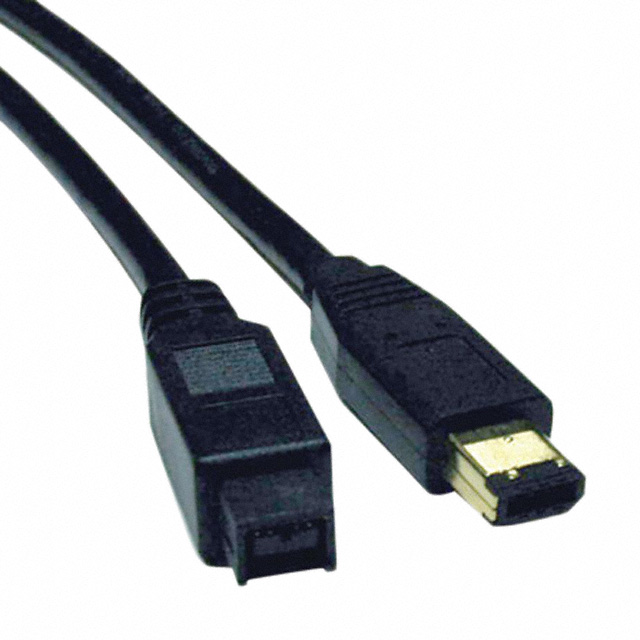 Plug, 9 Position To Plug, 6 Position IEEE1394 Cable Black 6.00' (1.83m)